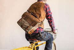 Canvas Mens Cool Messenger Bag iPad Bag Chest Bag Bike Bag Cycling Bag for men - iwalletsmen