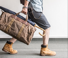 Canvas Mens Cool Weekender Bag Travel Bag Duffle Bags Overnight Bag Holdall Bag for men - iwalletsmen