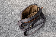 Canvas Leather Mens Cool Messenger Bag Sling Bag Chest Bag Bike Bag Cycling Bag for men