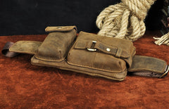 Vintage Leather Mens Fanny Pack Waist Pack Hip Pack Belt Bag for Men - iwalletsmen