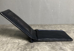 Handmade Leather Mens Cool Slim billfold Leather Wallet Men Small Wallets Bifold for Men