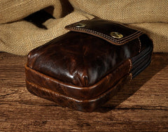 Small Mens Leather Belt Pouch Holsters Belt Cases Cell Phone Waist Pouches for Men - iwalletsmen