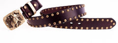 Handmade Genuine Leather Punk Rock Elephant Mens Cool Men Biker Trucker Leather Belt