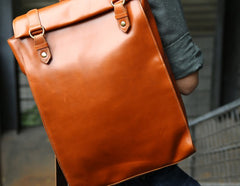 Brown Leather Mens Backpack Travel Backpacks Laptop Backpack for men - iwalletsmen