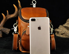 Leather Mens Cell Phone Holster Belt Pouch Mens Side Bag Shoulder Bag for Men - iwalletsmen