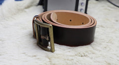 Cool Handmade Red Brown Leather Mens Belt Leather Belt for Men - iwalletsmen