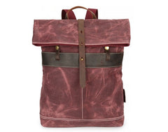Waxed Canvas Mens Cool Backpacks Canvas Travel Backpack Canvas School Backpack for Men - iwalletsmen