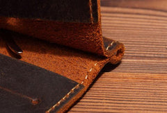 Handmade Genuine Leather Wallet billfold Leather Wallet Slim Bifold Wallet Bag For Mens - iwalletsmen