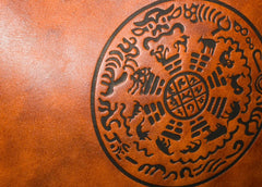 Handmade Leather Mens Clutch Cool Slim Wallet Zipper Clutch Wristlet Wallet for Men