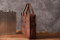 Genuine Leather Mens Cool Messenger Bag Briefcase Work Bag Business Bag for men