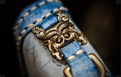 Handmade Leather Mens Tibetan Chain Biker Wallet Cool Leather Wallet Long Clutch Wallets for Men