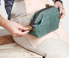 Large Canvas Mens Clutch Bag Zipper Wristlet Bag Phone Purse for Men - iwalletsmen
