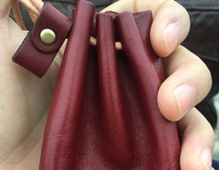 Handmade Leather Mens Women Key Cool Change Wallet Coin Pouch for Men