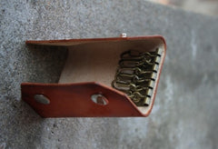 Handmade Mens Leather Key Holder Key Wallet Small Key Wallet for Men - iwalletsmen