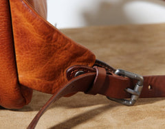 Genuine Leather Mens Cool Chest Bag Sling Bag Crossbody Bag Travel Bag Hiking Bag for men