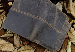 Handmade Leather Mens Cool Slim Leather Wallet Men billfold Wallets Bifold for Men