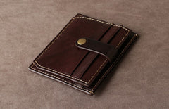 Genuine Leather Mens Cool Slim Front Pocket Wallet Leather Wallet Men Small Wallets  for Men