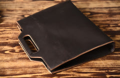 Genuine Leather Mens Cool Clutch Wristlet Bag Briefcase Work Bag Business Bag for men