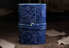 Handmade Leather Floral Mens Cool billfold Wallet Card Holder Small Card Slim Wallets for Men