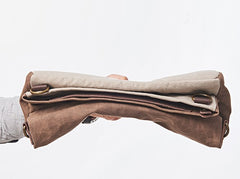 Mens Canvas Gray Cool Courier bag Messenger Bag Canvas Side Bag for Men - iwalletsmen