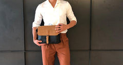Handmade Cool Leather Mens Small Messengers Bag Shoulder Bags for Men - iwalletsmen