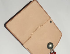 Handmade Leather Mens Cool Slim Leather Envelope Wallet Men Small Wallets Bifold for Men