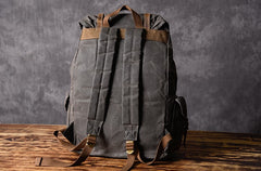 Oil Wax Canvas Mens Cool Backpack Bag Sling Bag Large Travel Bag Hiking Bag for Men