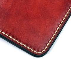 Handmade Leather Mens Clutch Cool Leather Wallet Long Phone Wallets for Men