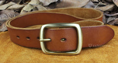 Handmade Genuine Leather Mens Leather Men Brown Belt for Men Cool Leather Belt