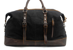 Mens Waxed Large Canvas Weekender Bag Canvas Travel Bag Canvas Overnight Bag for Men - iwalletsmen