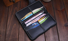 Handmade Leather Carp Mens Chain Biker Wallet Cool Leather Wallet With Chain Wallets for Men