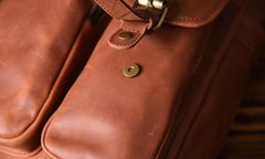 Genuine Leather Mens Cool Shoulder Bag Messenger Bag Chest Bag Bike Bag Cycling Bag for men
