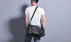 Cool Black Leather Mens Weekender Bag Travel Bags Shoulder Bags for men - iwalletsmen