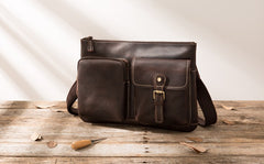 Vintage Leather Mens Cool Messenger Bag Shoulder Bags  for Men - iwalletsmen