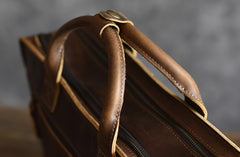 Genuine Leather Mens Cool Messenger Bag Briefcase Work Bag Business Bag for men
