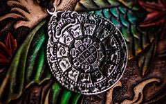 Handmade Leather Tooled Carp Mens Chain Biker Wallet Cool Leather Wallet Long Phone Wallets for Men
