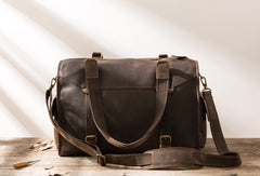 Cool Vintage Leather Mens Weekender Bag Travel Bags Shoulder Bags for men - iwalletsmen