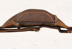 Cool Mens Leather Belt Bag Fanny Pack Waist Bags For Men - iwalletsmen