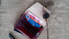 Handmade Leather Mens Slim Small Wallet Leather Card Wallets for Men - iwalletsmen