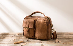 Cool Leather Small Mens Messenger Bags Small Shoulder Bags  for Men - iwalletsmen