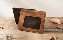 Leather Mens Slim Card Holder Front Pocket Wallets Card Wallet for Men - iwalletsmen