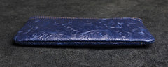 Handmade Leather Mens Cool Zipper Phone Travel Long Wallet Holder Slim Clutch Wallets for Men