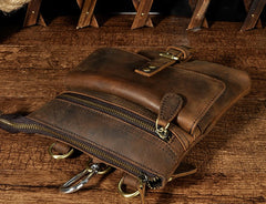 Vintage Mens Leather Side Bag Belt Pouch Holster Belt Case Waist Pouch for Men - iwalletsmen