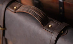 Genuine Leather Mens Cool Messenger Bag Briefcase Work Bag Business Bag for men