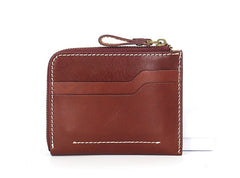 Leather Mens Front Pocket Wallets Small Slim Wallet Card Wallet Change Wallet for Men - iwalletsmen