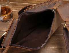 Leather Mens Sling Bag Chest Bag Cool Sling Shoulder Bag Sling Backpack for men - iwalletsmen