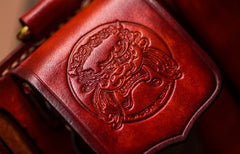 Handmade Leather Tooled Mens Cool Car Key Wallet Car Key Holder Car KeyChain for Men