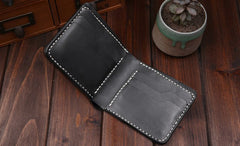 Handmade Leather Carp Mens billfold Wallet Cool Leather Wallet Slim Wallet for Men - iwalletsmen