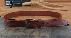 Genuine Leather Punk Rock Biker Trucker Mens Belt Men Black Coffee Belt for Men