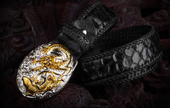 Handmade Genuine Leather Mens Belt Custom Cool Leather Men Black Belt for Men